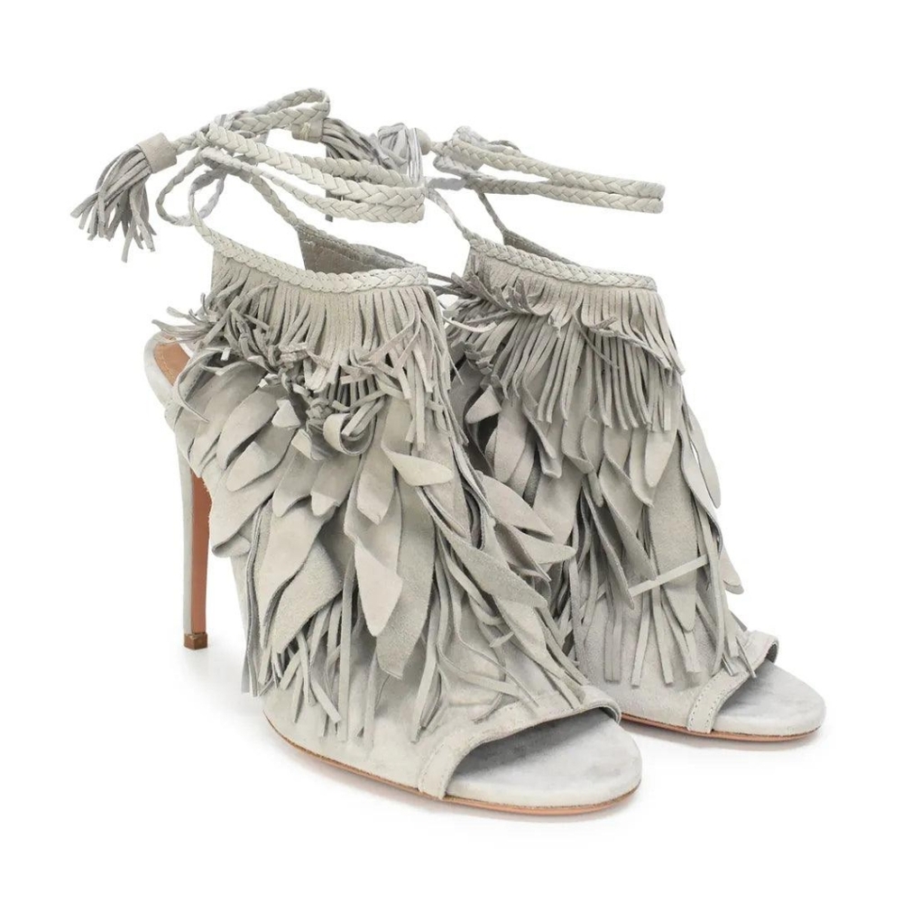 Aquazzura So Pocahontas Sandal 105 Size 39